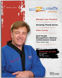 Go2Karate magazine cover featuring Stephen Oliver