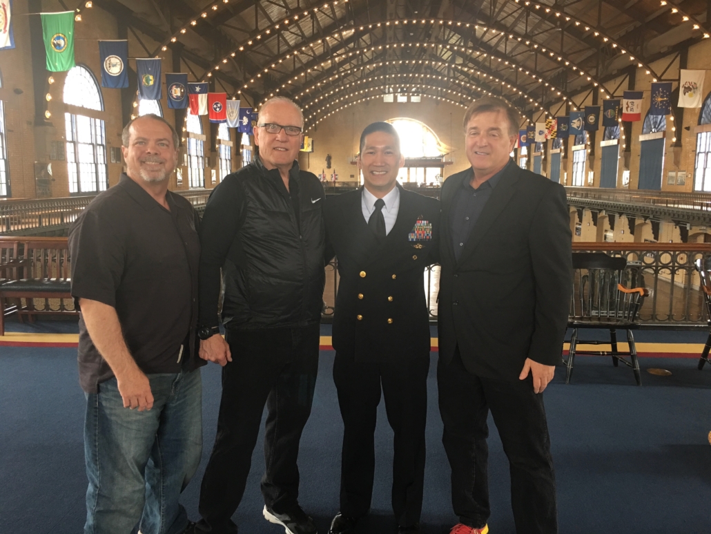 Left to right: Chief Master Greg Moody, Grand Master Jeff Smith, Hung Cao and Grand Master Stephen Oliver in Annapolis, Maryland